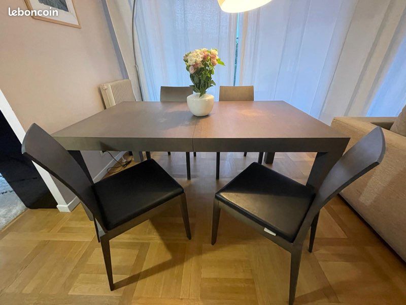 Table salle à manger HABITAT avec chaises (image 1)