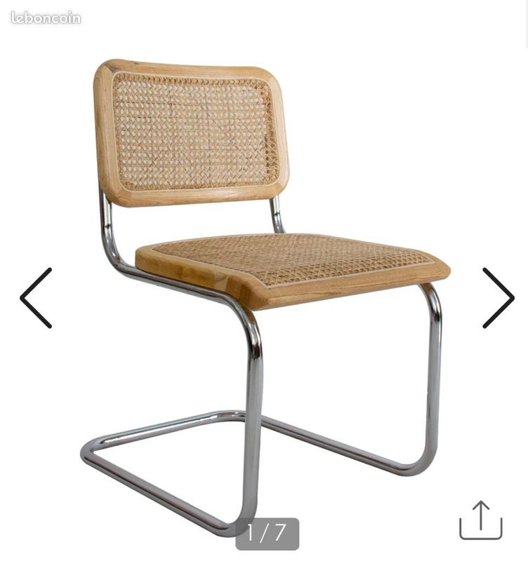 Lot de 2 assises et 2 dossiers de chaise style Thonet (image 1)