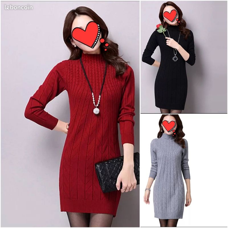 Wvonif Robe Robe Femme Robe Pull Noel Livraison Express Neuf Avec