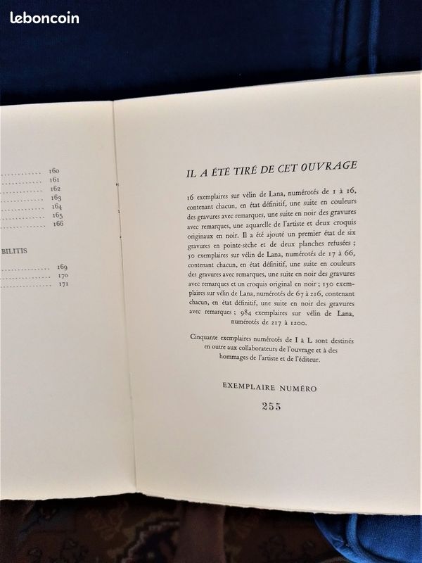 Les chansons de bilitis. Pierre louys. 1954. Pointes sèches originales de gaston barret. édition de (image 6)