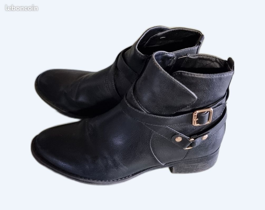 Bottines noires très bon état pointure 37 (image 1)