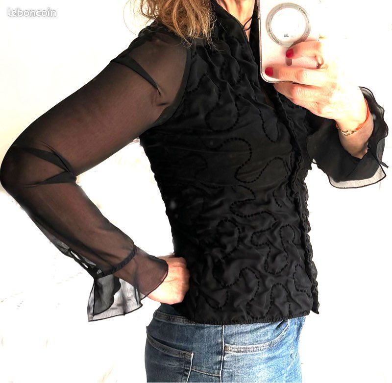 Chemisier Vintage Anne Fontaine Taille 38/40 – Blanc, Coton – Occasion Très Bon état