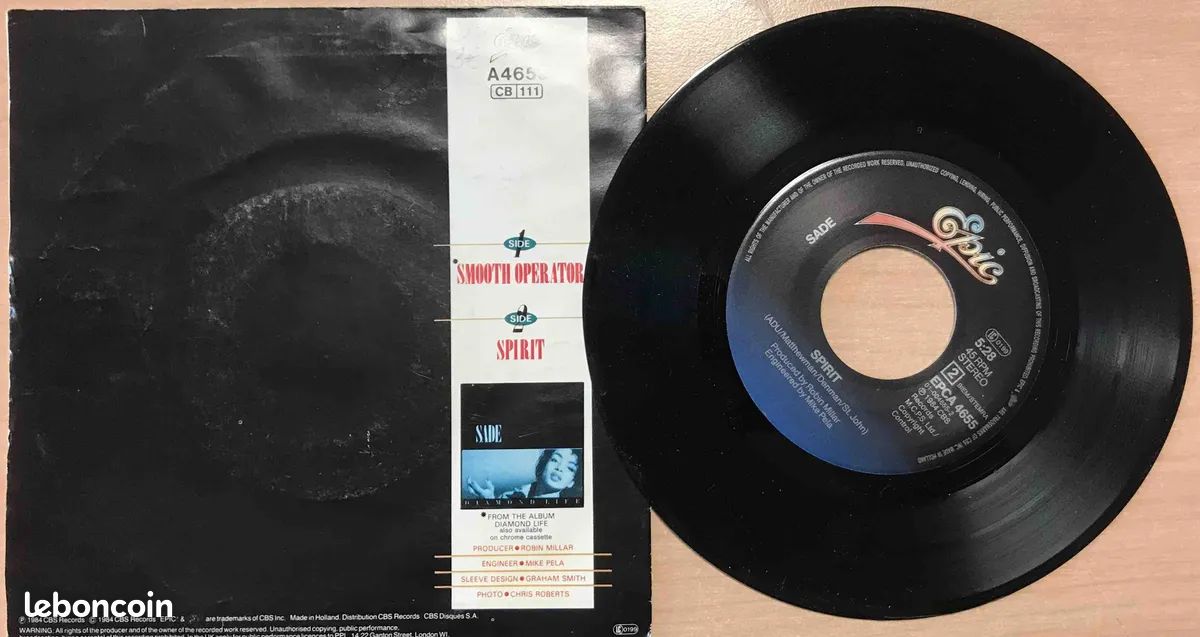 ♥🎼45t🇳🇬🇬🇧 Sade (Smooth Operator) ✷ 1984 (image 3)