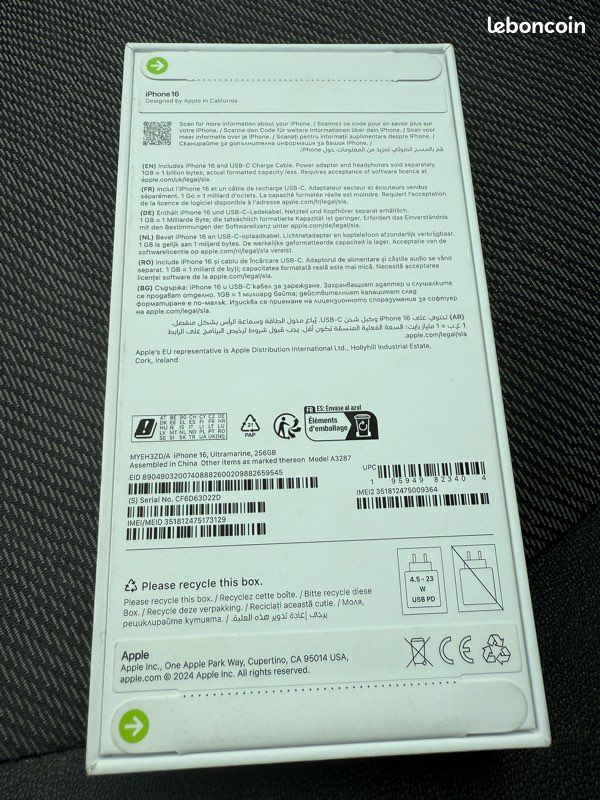 IPhone 16 256Gb Bleu Outre-mer (image 2)