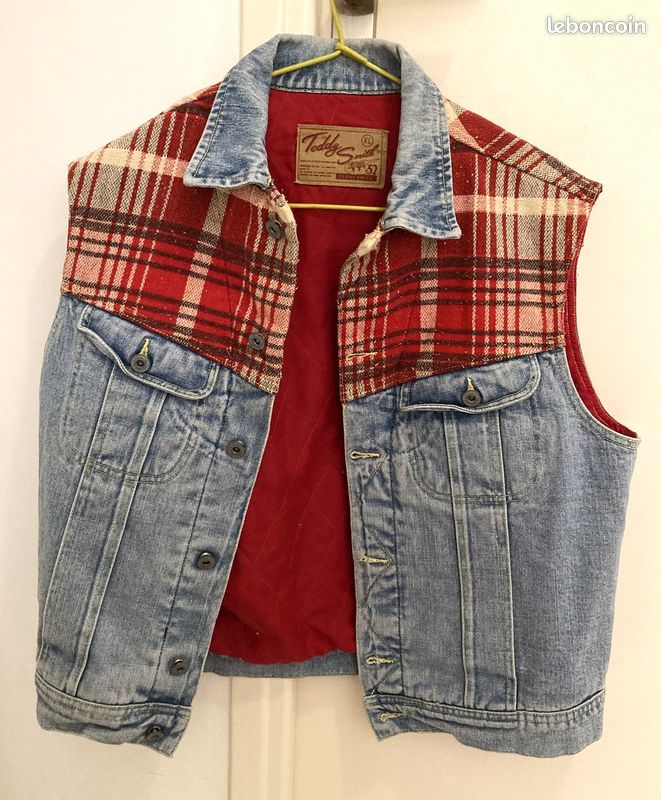 Veste jean sans manches Teddy Smith (image 1)