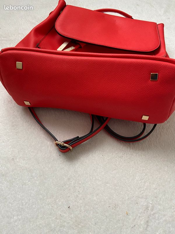 Sac a dos galerie Lafayette rouge orangé (image 5)