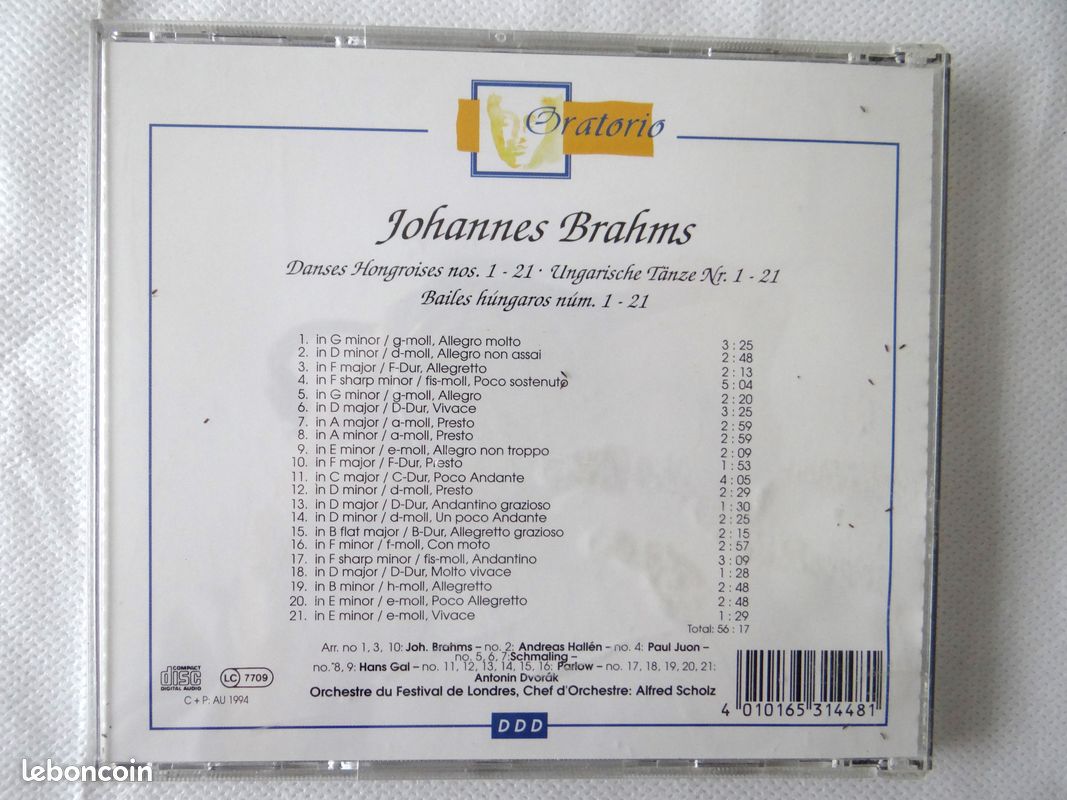 CD musique classique : VIVALDI, BEETHOVEN, MOZART, BRAHAMS (image 10)