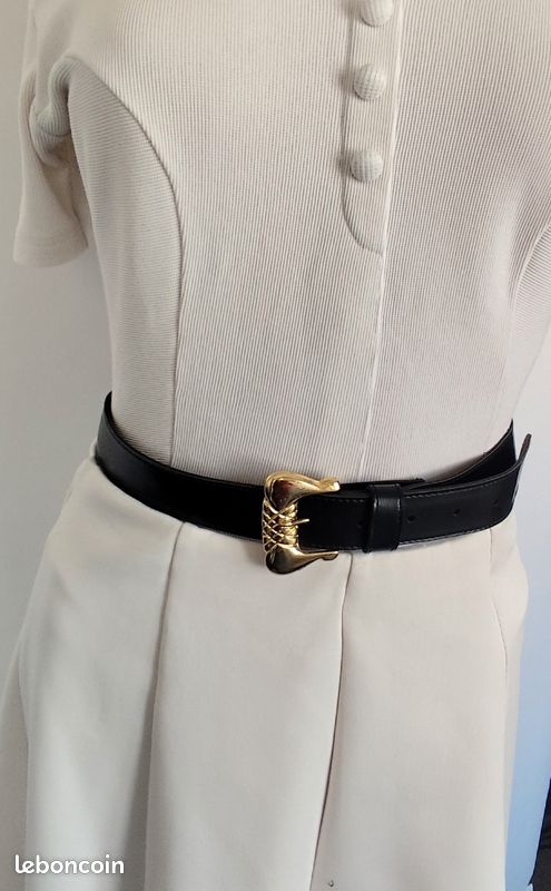 Boucle De Ceinture Femme - Couleur Or - Métal - Fabriquée En Italie - Neuf