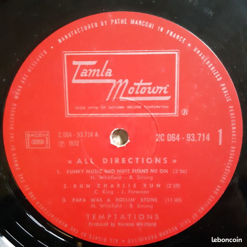 The Temptations – All Directions - LP (image 2)
