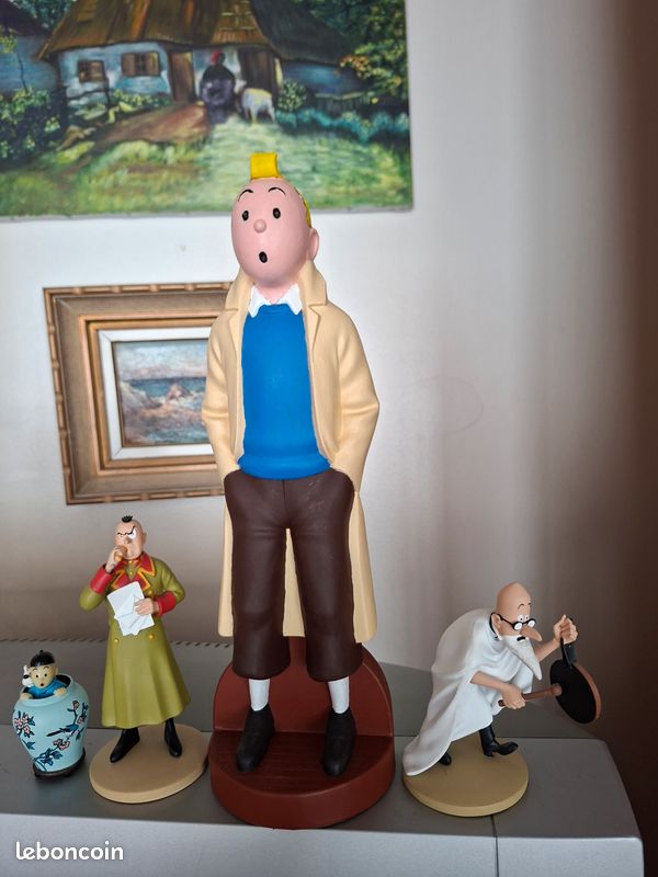 Figurine Tintin Rastapopoulos Tatouage - Résine NEUF - Boîte D'origine Scellée