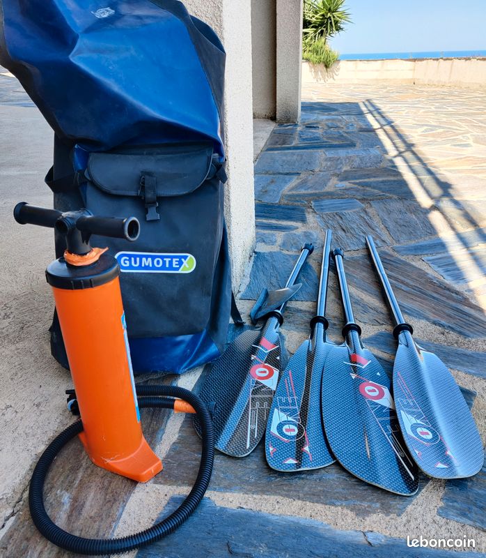 Kayak de mer Sea-Wave 2/3 places+2pagaies+2gilets+paddle fload+gonfleur (image 4)