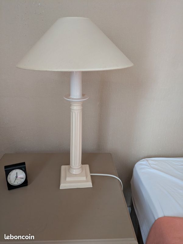 Lot de 2 Lampes en céramique blanc crème (image 1)
