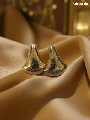 Boucles d'oreilles fantaisie vintage, style rétro, lot de 2 - Montres & Bijoux