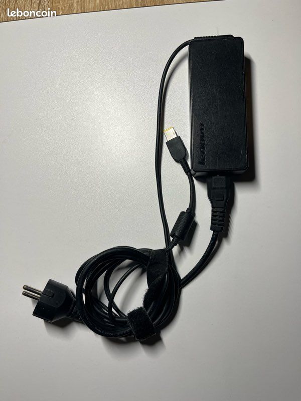 Chargeur Lenovo 65W – Embout jaune Slim Tip – Original (image 1)