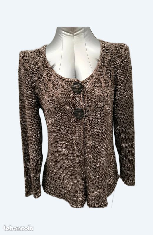 Gilet Armand Thiery en maille marron taille (38/40) Vêtements