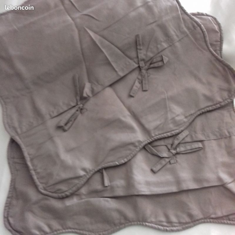 2 housses coussins boutis - couleur montagne pour fred olivier - 45x45cm - neuves (image 4)