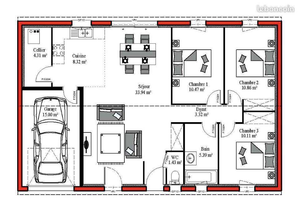 Maison 4 pièces 88 m² - Labenne 40530 (image 3)