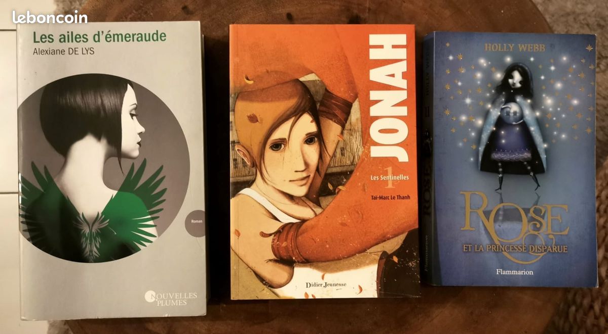 3 beaux romans pour jeunes filles: Jonah, Rose et la princesse disparue, Les ailes d'émeraude (image 1)