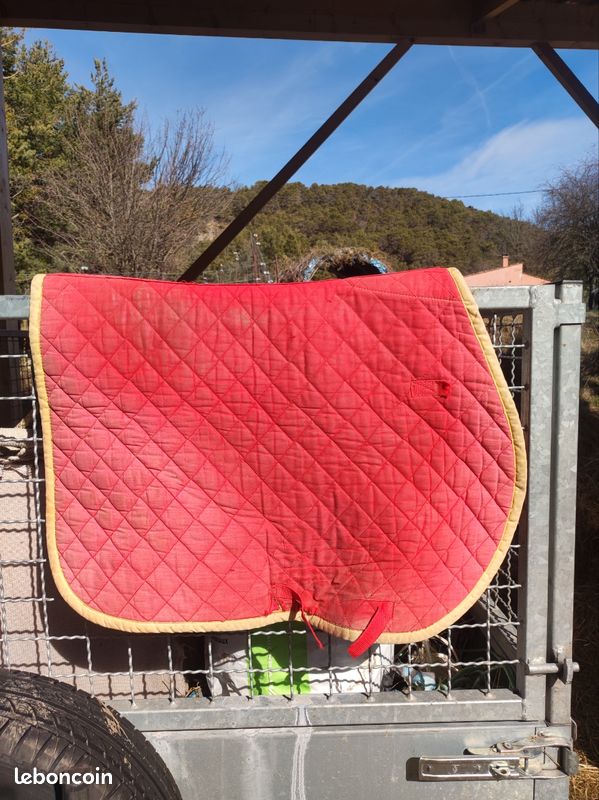 Tapis De Selle Poney Le Mieux - Rouge - Neuf (défaut Mineur Possible)