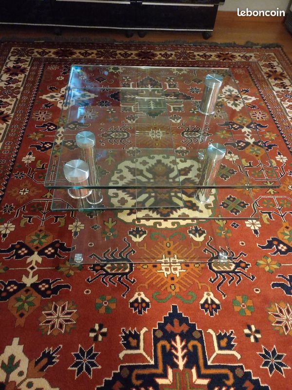 Table basse chrome et verre (image 3)