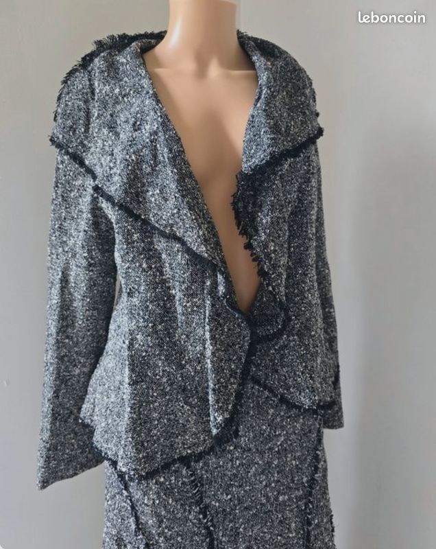 Veste Tweed Gérard Darel Taille 38 - Noire - Doublure Acétate - Neuf Sans étiquettes - Automne/Hiver