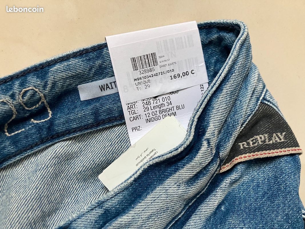 Jean replay neuf taille w29 (image 3)