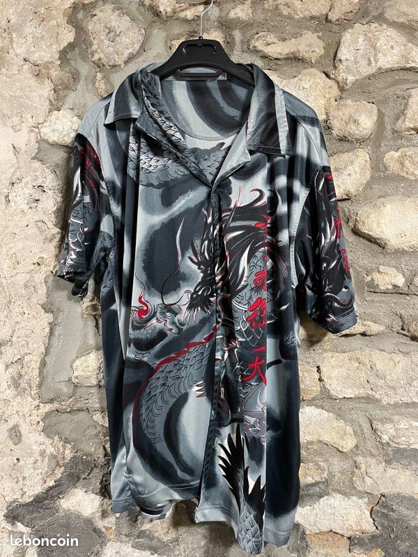 Chemise big dragon style balenciaga manga Vêtements