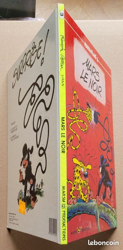 Marsupilami T 3 Mars le Noir BATEM YANN éd Marsu production Mars 1989 EO (image 2)