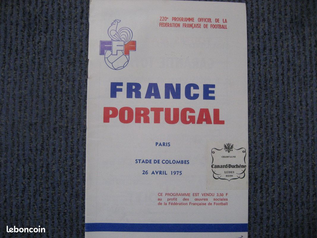 Programme Officiel Rugby France - Argentine De 1975 - Menu Liste Invités Parc Des Princes - TBE