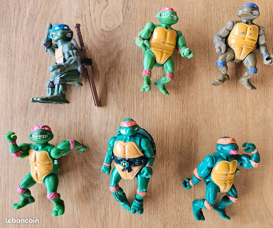 Lot De 6 Figurines Tortues Ninja Playmates - Occasion, Pour Collection Ou Nostalgie