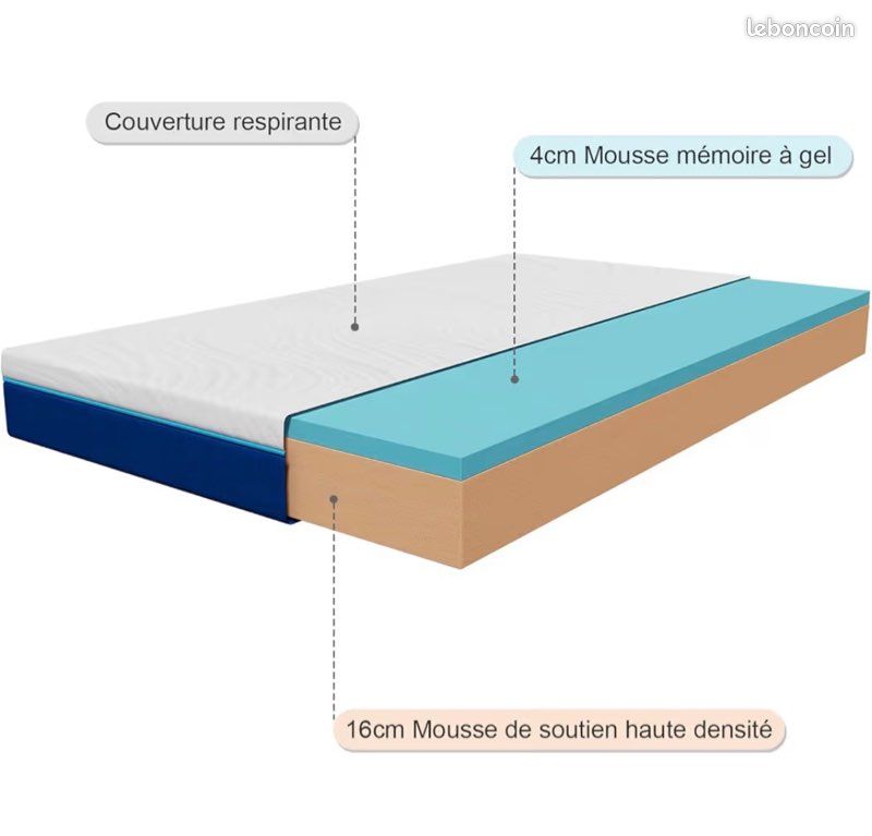 Lit avec matelas (image 4)