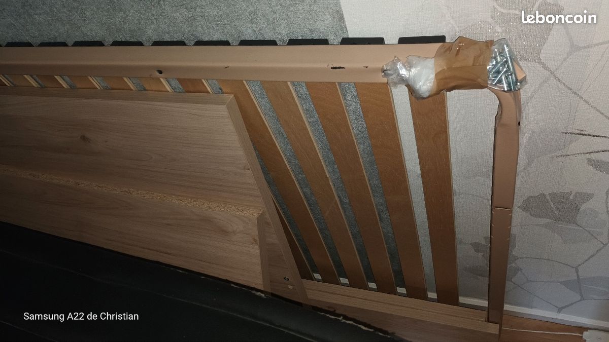 Lit 1 personne sommier et matelas (image 3)