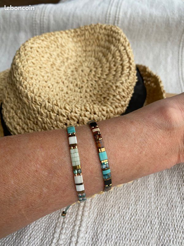 Bracelet fait main, en perles japonaises (image 3)