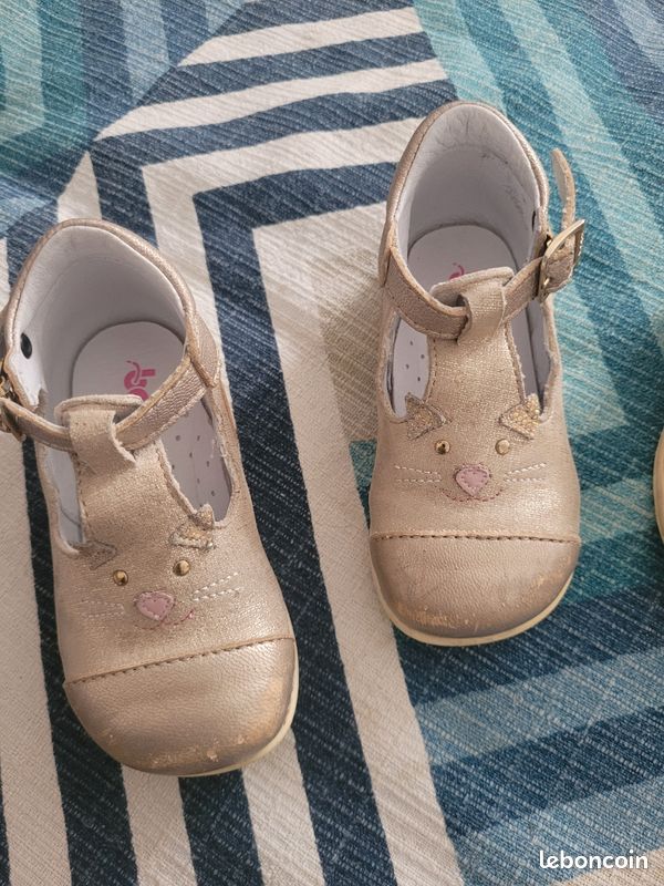 Lot 2 paires chaussures 21 cuir (image 4)