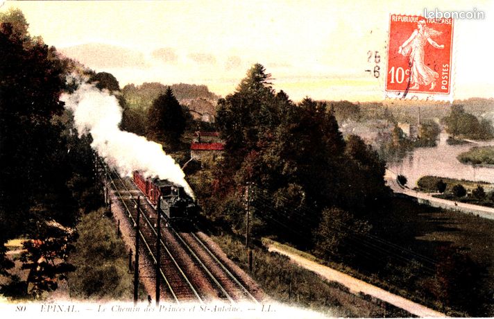 Cpa 88 epinal train locomotive a vapeur - Collection