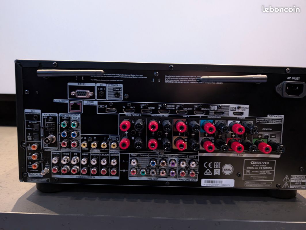 Ampli home cinema ONKYO TX-NR838 (image 3)