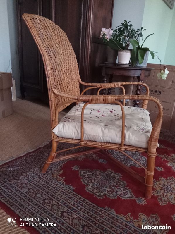 Fauteuil rotin osier dit "vénérable" (image 2)
