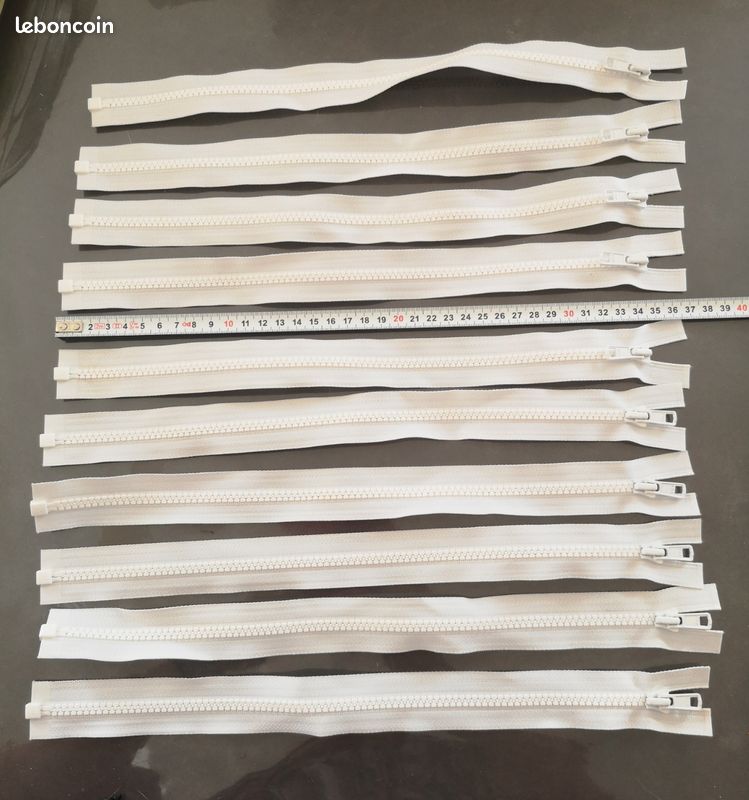 Lot de 20 fermetures blanches séparables (image 1)