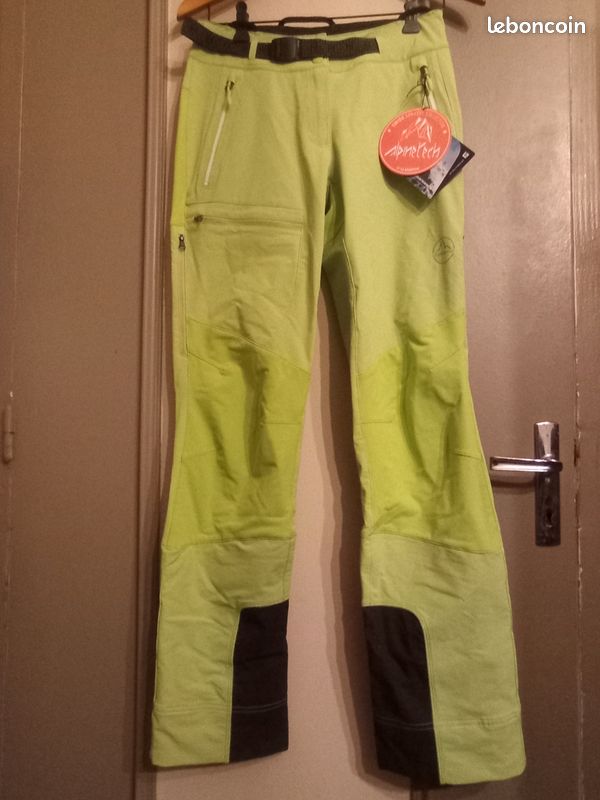 Pantalon Femme Ann Taylor Vert Lime/jaune - Taille 8 - Coupe Moderne (capri/cropped) - Coton/élasthanne - Occasion Très Bon état