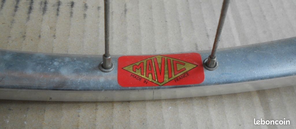 Lot 2 roue avant arriere velo course ancien 1985 (image 7)
