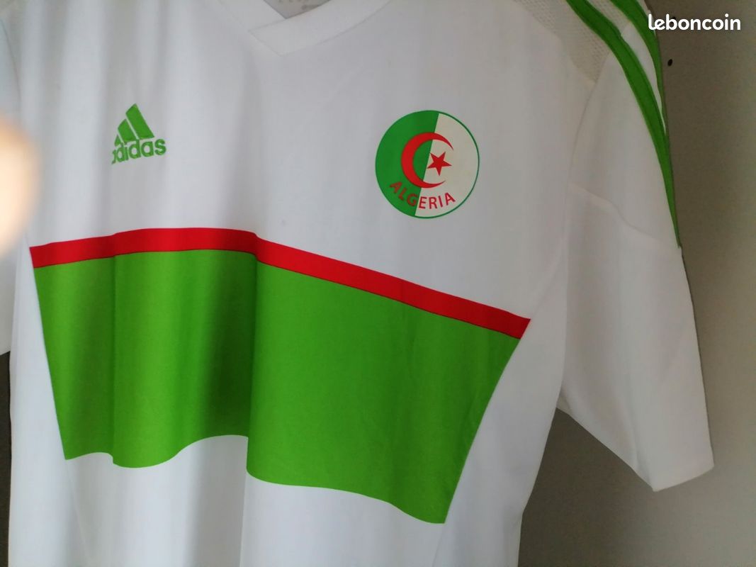 Maillot Officiel Équipe Nationale D'Algérie – Adidas – Blanc – Tailles Du M Au XXL