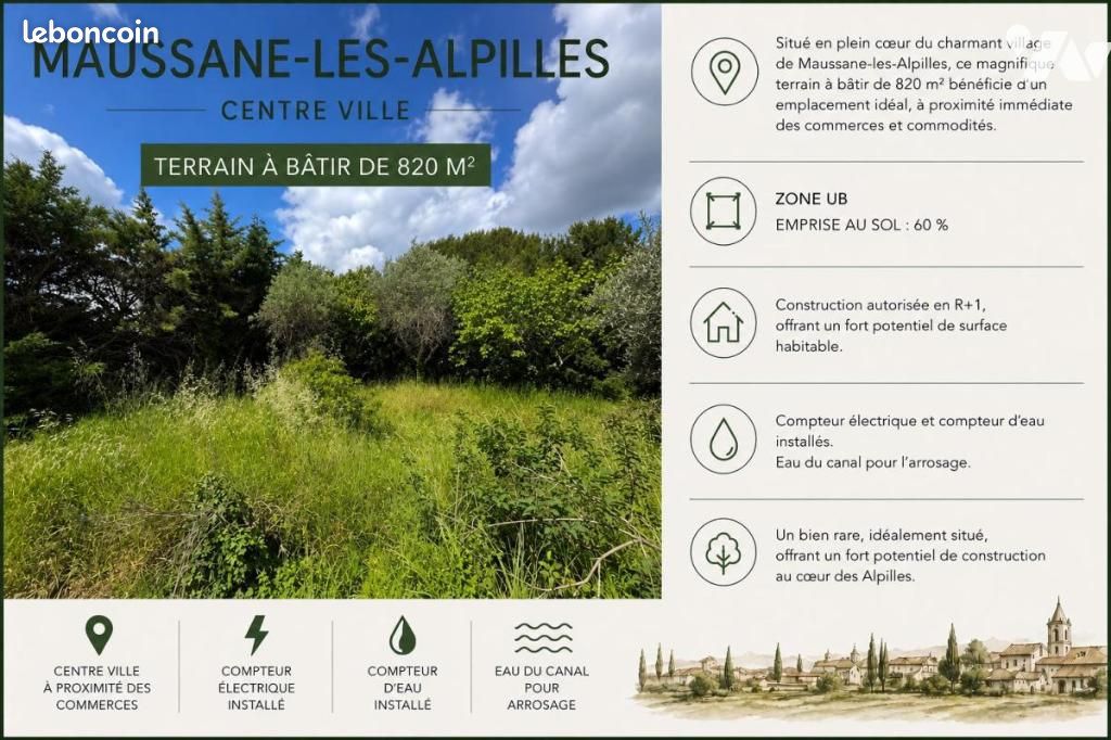 Terrain 820 m² · à Maussane-les-Alpilles · 820 m² · 698 250 €