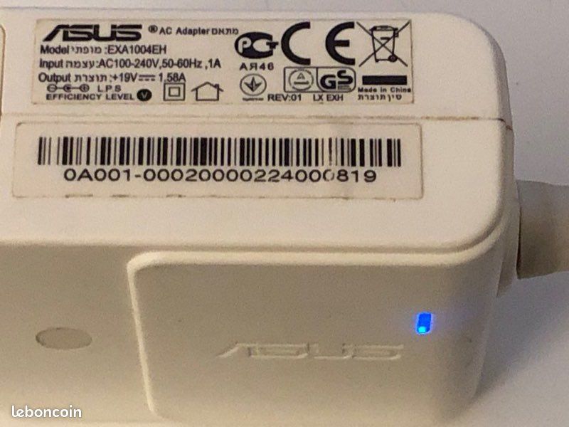 Chargeur adaptateur secteur pc portable asus exa0901xh 092552-11 a