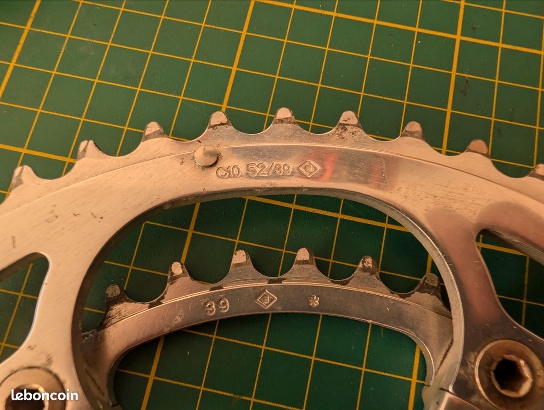 Pédalier Campagnolo Daytona 10 Vitesses 175 Mm - Double Plateau, Alu, Occasion Très Bon état