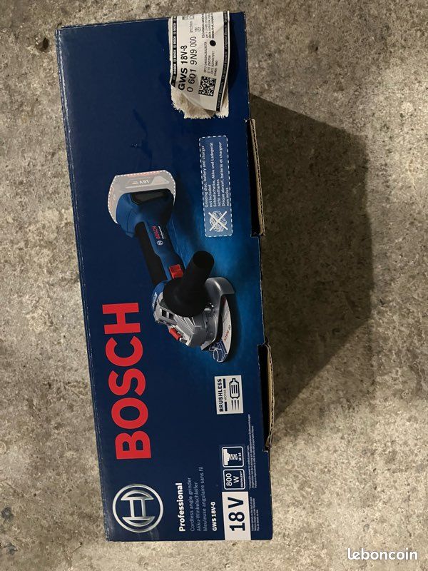 Meuleuse Bosch Professional GWS 18V-8 18V Brushless – NEUVE (image 1)