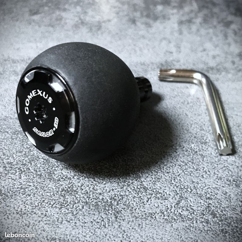 Bouton De Poignée Gomexus P27 – 27mm, Liège, Argent/noir – Compatible Daiwa S Et Shimano A