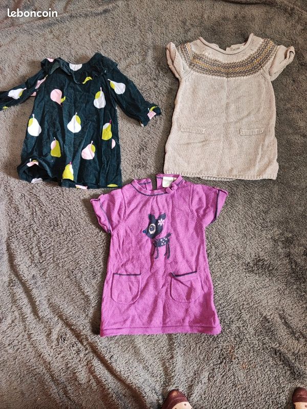 Lot 3 robes automne hiver 6 mois (image 1)