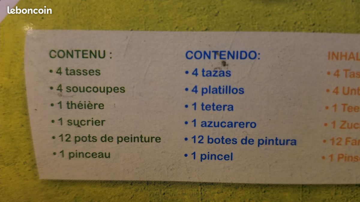 Service de thé à peindre (image 2)