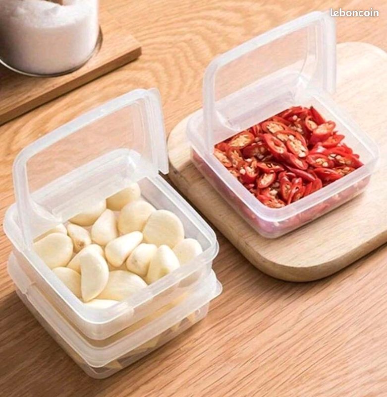 CATOR Lot De 2 Conteneurs De Stockage Fruits - Boîte Avocat Et Oignon Réutilisables Pour Frigo