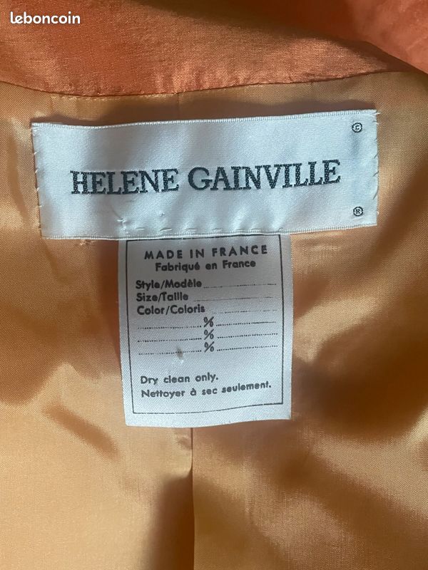 Jolie veste Haute couture par Hélène Grainville, en soie sauvage. T 38/40 (image 3)